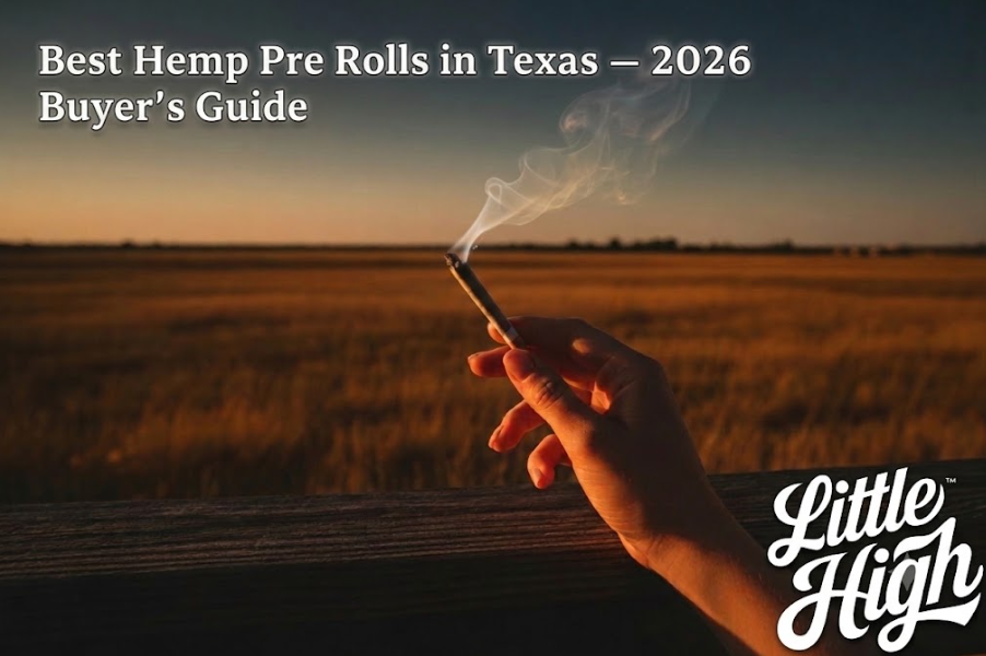 Best THCA pre rolls in Texas — 2026 buyer's guide by Little High, premium hemp pre rolls shipped fast to Texas