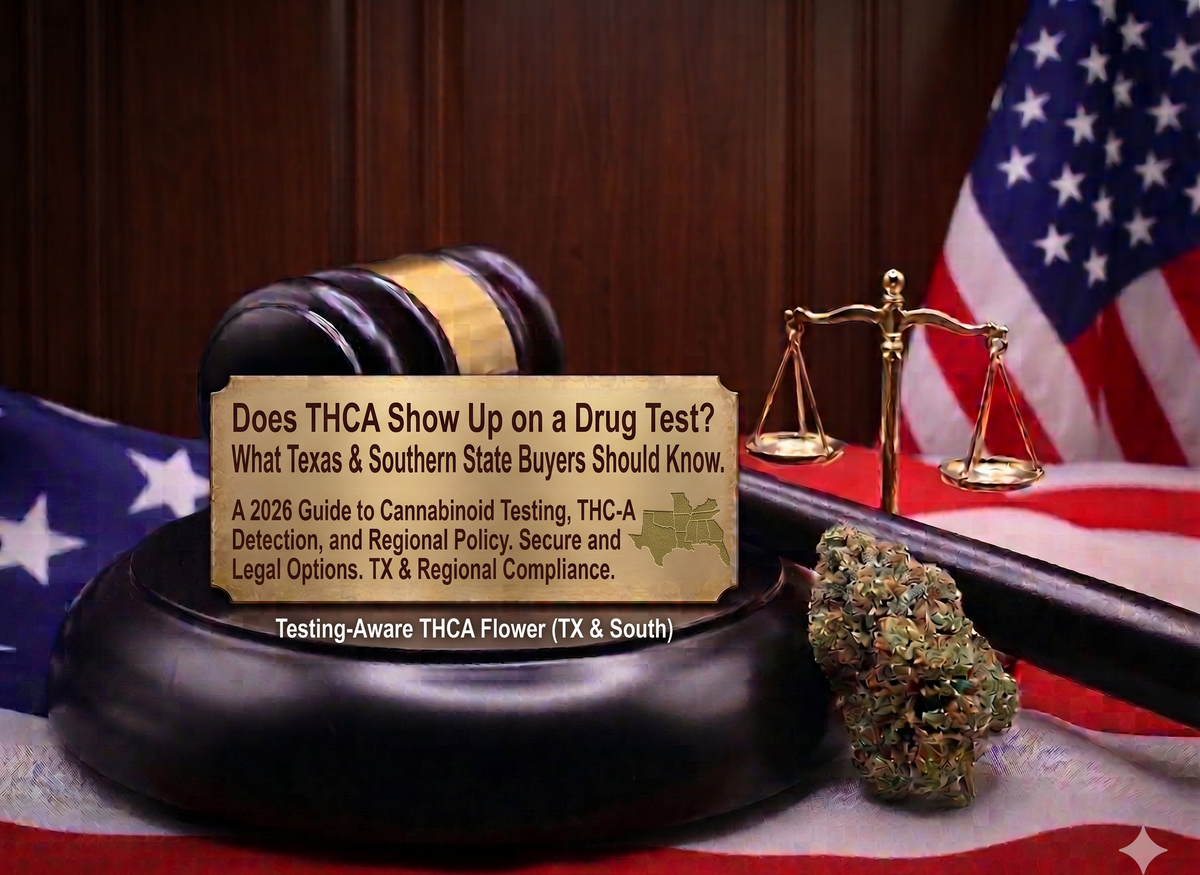 American flag gavel and hemp