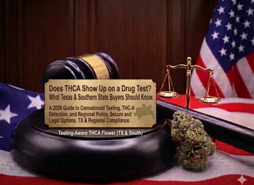 American flag gavel and hemp