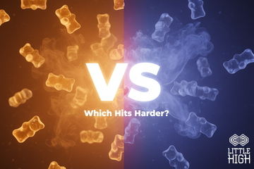 THCA gummies vs THCA vapes comparison — onset time, potency, and duration compared — Little High hemp products