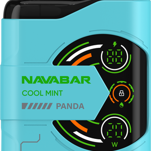 Nava Bar Zero Nicotine disposable vape with Cool Mint flavor, featuring sleek design and 55,000 puffs, crafted in the USA.