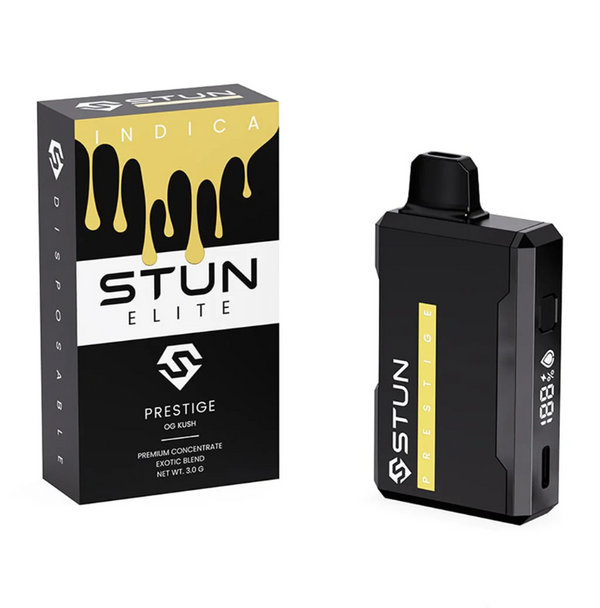 Little High Stun Elite 3G Vape THCA disposable vape with sleek design and compact size, showcasing the product in a clear shot.