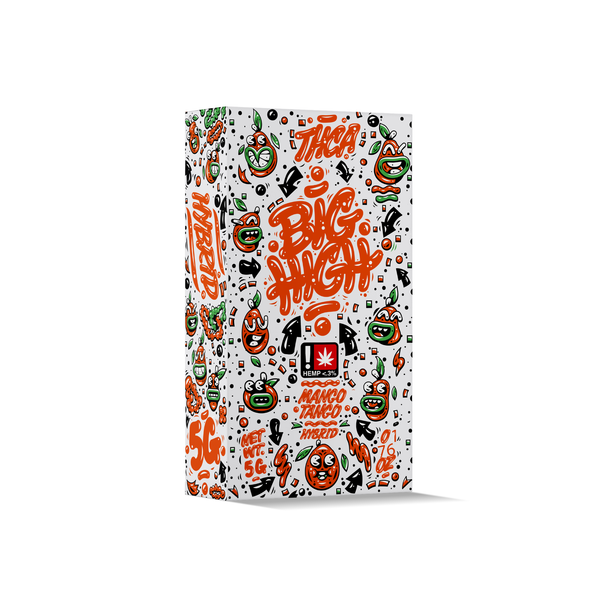 Disposable THCA Vape by Big High, 3G mango tango flavor, featuring sleek design and mouthpiece for easy use.