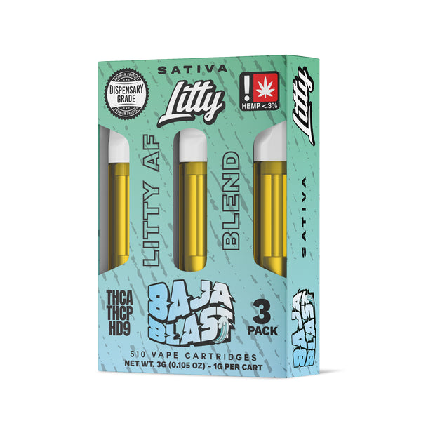 THCA Vape Carts - Litty AF Blend - 3PK