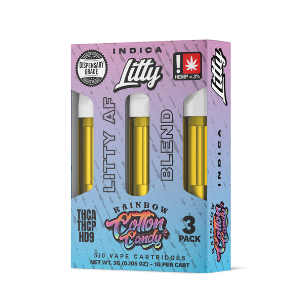 THCA Vape Carts - Litty AF Blend - 3PK