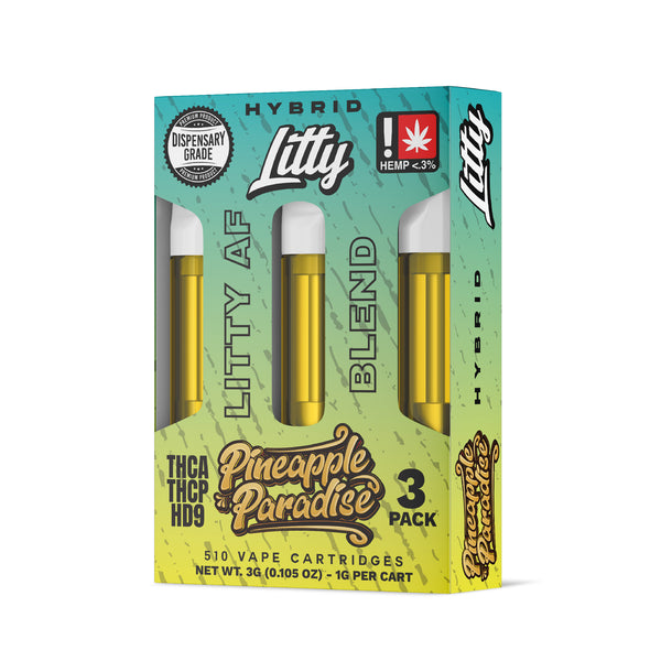 THCA Vape Carts - Litty AF Blend - 3PK