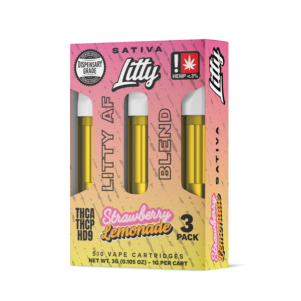 THCA Vape Carts - Litty AF Blend - 3PK