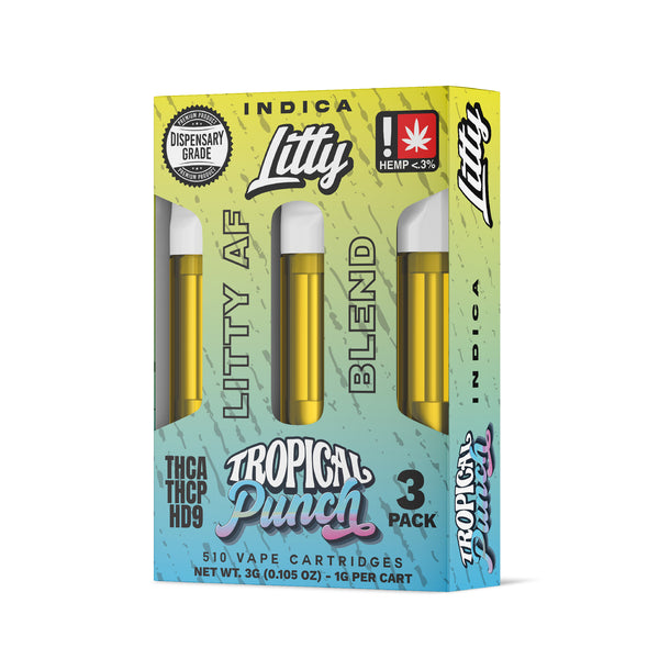 THCA Vape Carts - Litty AF Blend - 3PK