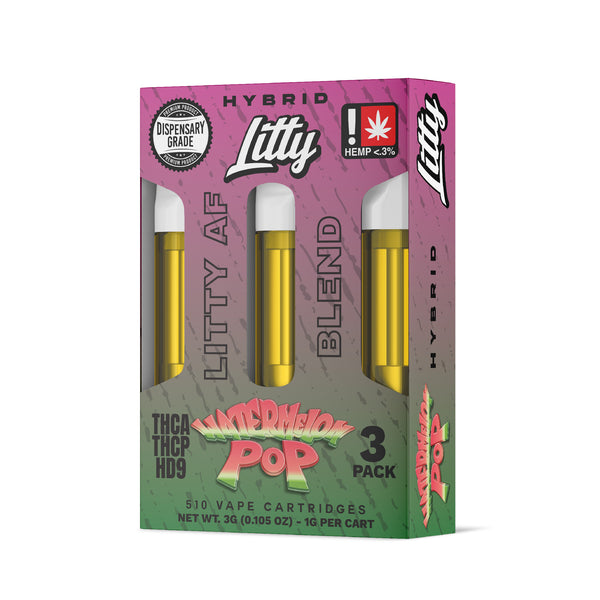 THCA Vape Carts - Litty AF Blend - 3PK