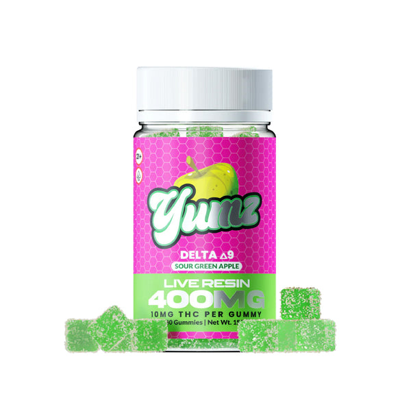 Yumz Live Resin Sour Green Apple Gummies